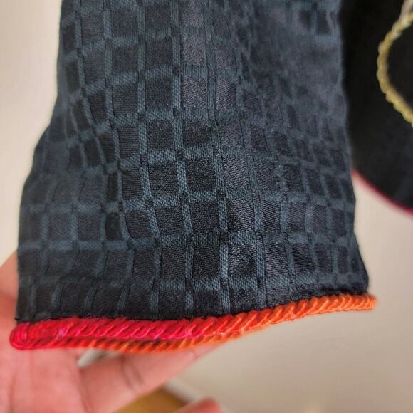 Allure Womens Maximalist Wearable Art Houses Embroidered Blazer Jacket size L - Picture 10 of 13